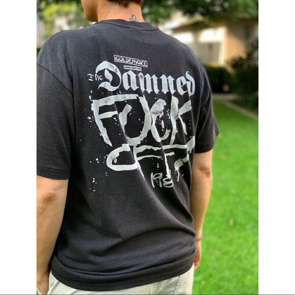 Vtg 1989 The Damned F*ck Off Tour Shirt, Punk Band - Picture 3 of 10